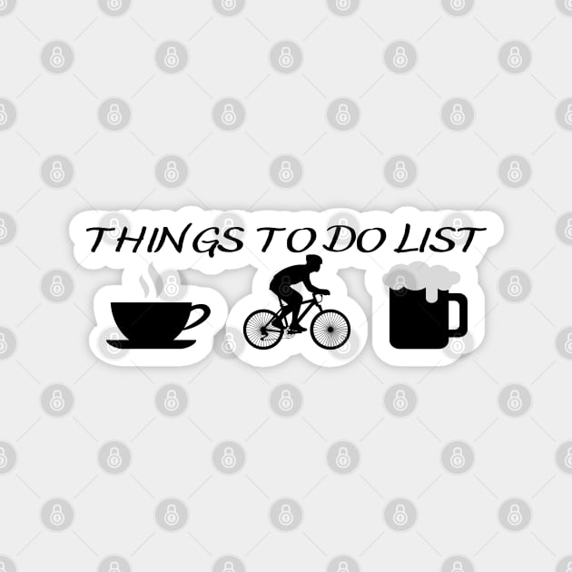 Things To Do List - Bicyclist Sticker by Owl Canvas